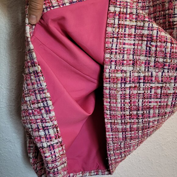 Pink Woven Vintage Inspired Mini Dress - Picture 9 of 11